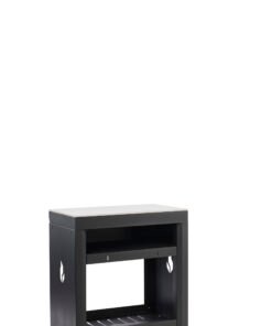 ST1-CG side table single Black - ceramiek light grey